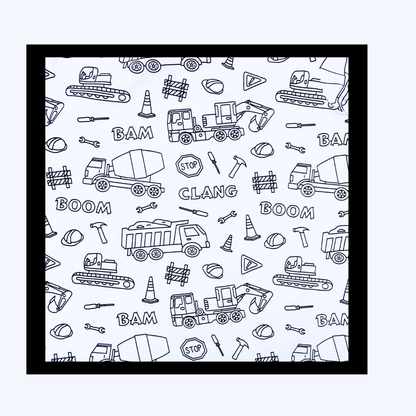 Pyjamas med gravemaskiner